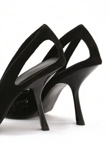 Modische 3D Stickerei Mesh Spitzenschuhe mit Ausschnitten und Stilettoabsatz für Damen