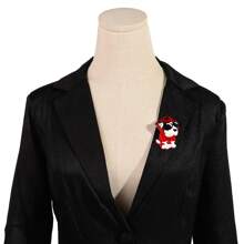 1pc Fashion Acrylic Patchwork Adorable Glasses Wearing Dog/Puppy Animal Design Brooch, Suitable As Gift For Women