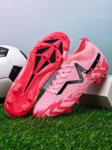 1 par de zapatos de fútbol, adecuados para partido y entrenamiento, diseño de media caña, suela blanda para césped y césped artificial, material de PU, con cordones, antideslizante, resistente al desgaste, zapatos de fútbol de color oliva, tacos AG, tacos FG, diseño ligero y de alto rendimiento antideslizante, botas de fútbol profesionales