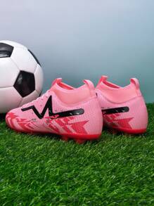 1 par de zapatos de fútbol, adecuados para partido y entrenamiento, diseño de media caña, suela blanda para césped y césped artificial, material de PU, con cordones, antideslizante, resistente al desgaste, zapatos de fútbol de color oliva, tacos AG, tacos FG, diseño ligero y de alto rendimiento antideslizante, botas de fútbol profesionales