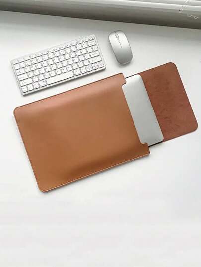 1pc Laptop Bag Laptop Mouse Pad, Pu Leather Bexiga Bag, Acessórios de computador Bag