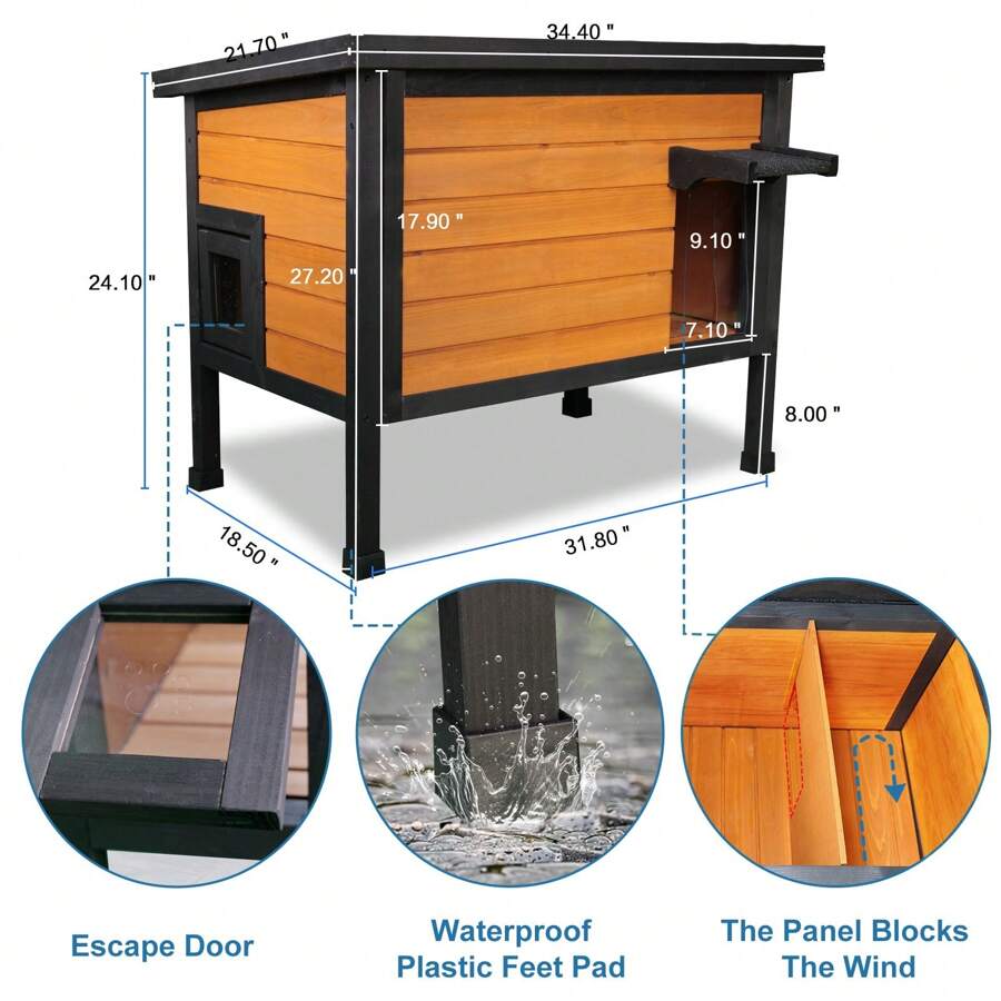 Outdoor Insulated Cat House Feral Cat Shelter for Sale Australia New