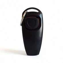 宠物训练响片腕带套装，彩色宠物响片，用于训练狗、猫、马、鸟、海豚、牛、山羊、兔子和其他动物。宠物响片 + 口哨训练套件（浅蓝色、粉色、黑色）