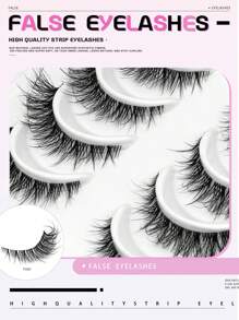 GROINNEYA 6 Cặp Lông Mi Giả Trong Suốt Mềm Mại Tự Nhiên Lông Mi Mắt Mèo Nối Dài Lông Mi Giả 3D Lông Chồn Trang Điểm (TH01) - Lông mi  mắt mèo - Xem 3