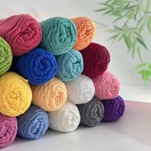 1 件 200 克手工针织粗纱，适用于 DIY 围巾、帽子、毛衣、包、玩偶、靠垫 - 彩色 - 查看 5