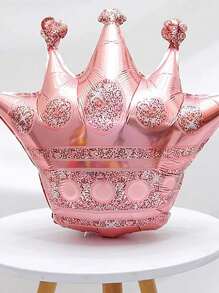 1 PIEZA - Globo con forma de corona dorada, globo con forma de corona, decoración de Halloween de aluminio con forma de globo de Navidad, globo para aniversario, decoración de cumpleaños de princesa, suministros de fiesta de globos de cumpleaños feliz - Multicolor - Ver 4