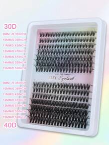 280 de gene individuale, clustere, 10D+20D/20D+30D/30D+40D/40D+50D, gene mixte, bucle D, 14 rânduri, care arată ca extensii de gene, aplicare manuală acasă - D - Vizualizare 10