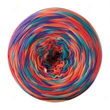 Sợi len nhuộm màu cho áo phông, 300g/bộ, 109,36 yard, nhiều màu, polyester, sợi len ruy băng thủ công DIY - Thích hợp cho chăn, đệm, búp bê, gối trang trí, đồ dùng đan móc - Nhiều màu - Xem 21