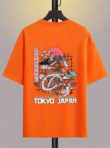 Unisex T-Shirt 100% Cotton New Release Shipping Various Colors!! - 橘色 - 查看 2