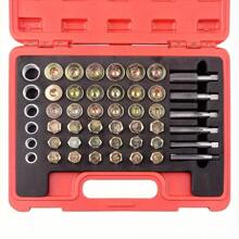 115PCS Oil Pan Thread Sump Repair Kit Gearbox Drain Plug Tool Set M13 - M22 Tool - Red - View 4