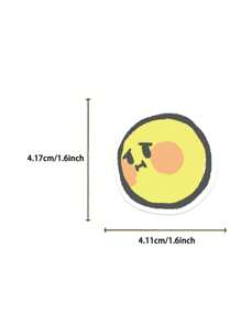 80 Hình vẽ tay hoạt hình mặt nhỏ màu vàng Graffiti dán trang trí hành lý, ốp điện thoại, máy tính, bình nước, nhãn dán chống thấm nước - Nhiều màu - Xem 2