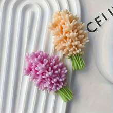 1pc Lavender Floral Design Silicone Mold, Handmade Flower Moulds Great For Wedding Birthday Party Candle Decoration,Diy Jewelry Accessories, Soap, Scented Candles, Cup Wax, Gypsum, Resin And Polymer Clay Craft , Easy-Release, Home Decor Gift Making Supplies For Graduation Birthday Party Festival Decoration