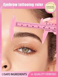 1 Stück Mini-Größe Kunststoff Augenbrauen Messlineal, Augenbrauen Zeichnen Lineal Werkzeug, Mini Messschieber Doppelskala Kunststoff Lineal, Messschieber Mikro-Gravur Augenbrauen Tattoo Künstler Make-up Lineal Rosa, Tragbares Kunststoff Augenbrauen Lineal, Messschieber, Tattoo Lineal, Lineal, Permanentes Make-up Messgerät, Make-up Werkzeug, Augenbrauen Tattoo Lineal + Augenbrauen Positionierungslinie Schwarze Tinte, Make-up, Raumdekoration, Waschtisch, Reise, Schlafzimmer, Make-up Accessoires, Strumpfstopfer, Make-up, Make-up Werkzeuge, Geschenke, Geschenke für Frauen, Weihnachtsgeschenke