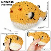 New Soft Filled Sea Animal Models, Soft Rubber Sailfish Crab Starfish, Realistic Educational Toy, Decor Holiday Gift (Random Color) - 彩色 - 查看 15