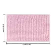 Weicher Chenille Badezimmerteppich in Mehrfarbig, rutschfest und saugfähig, Haustier-Hundematte, Heimtextilien Badezimmerdekoration Bodenbelag, Outdoor-Teppich Türmatte Herbstdekoration Badezimmerzubehör Rückkehr zur Schule