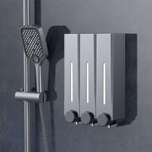 升级版皂液器，建议与水一起使用以防止堵塞。无孔皂液器、洗发水、沐浴露分配器、洗手液容器，适用于浴室、卫生间、酒店、厨房、浴室收纳和储物 - 多色 - 查看 1