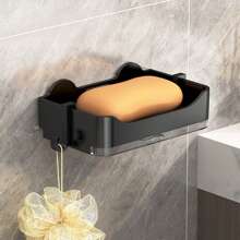 Đĩa đựng xà phòng treo tường tiết kiệm không gian - Làm bằng nhựa bền có khay thoát nước hình vuông, thích hợp để sắp xếp phòng tắm, làm quà tặng trang trí Giáng sinh/Halloween - Nhiều màu - Xem 9