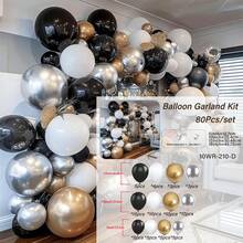乳胶气球花环拱门套装，适合生日、婚礼、周年纪念、新年、毕业典礼、父亲节、性别揭晓，非常适合节日派对装饰、室内和室外庆祝活动 - 彩色 - 查看 8