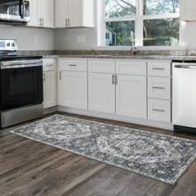 Boho Distressed Modern Printed Area Rug Soft Non Shedding Non Slip Carpet Low Pile Easy To Clean Indoor Floorcover Stain Resistant Home Decor Mat Throw Rug For Bedside Laundry Kitchen Living Room Bedroom Dining Room - Xám - Xem 3