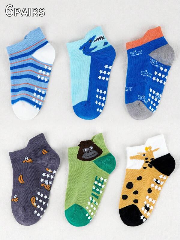6 pares de calcetines antideslizantes para bebé/niño pequeño, calcetines de casa transpirables para niños, apropiados para otoño/invierno, interior, exterior, fiestas, también excelentes como regalos navideños