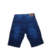 MEN'S JEANS SHORTS FOR CHILDREN FROM 04 TO 16 - 深色水洗藍 - 查看 5