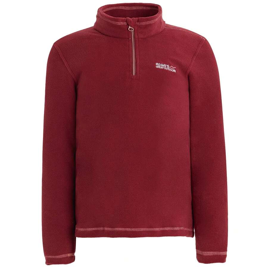 Regatta Great Outdoors Childrens/Kids Hot Shot II Half Zip Fleece Top (Rumba Red) - Red - View 1