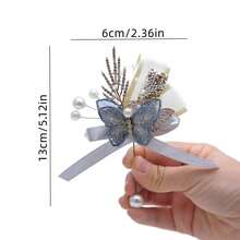 1 件婚礼胸针，蝴蝶形水钻装饰胸针，万圣节、圣诞节、春季派对礼服装饰闪亮胸针 - 彩色 - 查看 7