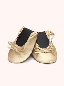 Women's Ballet Shoes, Simple Elastic Band Flat Shoes, Casual Soft And Comfortable Flat Shoes, Dance Shoes, Women's Portable Foldable Ballet Flat Shoes, Roll-Up Travel Slippers