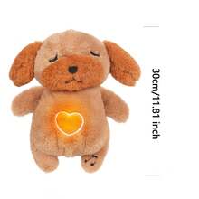 5 档多功能音乐和呼吸毛绒小狗玩偶、风扇生日/节日礼物 - 黃色 - 查看 5