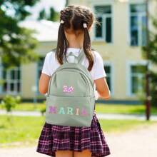 圣诞老人秘密礼物，个性化圣诞字母印花背包，旅行和露营背包 - 彩色 - 查看 10