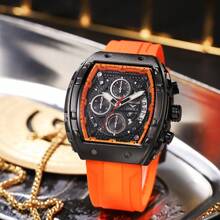 ONOLA Reloj deportivo de alta calidad de la marca ONOLA para hombres, con esfera luminosa, cuarzo, multifuncional y cronógrafo