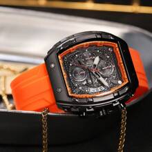 ONOLA Reloj deportivo de alta calidad de la marca ONOLA para hombres, con esfera luminosa, cuarzo, multifuncional y cronógrafo