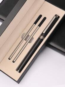 [Customized] High Quality Business Office Ball Pen Set In Gift Box, Includes 2 Refills, Daily Writing, Signing, Gifting For Father's Day, Thanksgiving, Christmas, Birthday, Friends, Relatives, Leaders, Colleagues Back To School