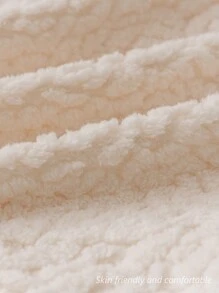 1pc Elastic Dual-Sided Plush Sofa Cover, New 2024 Autumn/Winter Thick Fleece Warm Anti-Skid Cushion, Pet Friendly - Beige - View 10