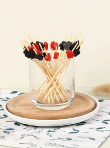 25/30/50 Peças, Palitos de Dente de Coquetel de Cassino, Decorações para Festa de Poker, Palitos de Dente para Petiscos, Decorações de Coquetel para Bebidas, Decoração de Alimentos com Palitinho de Poker Preto e Vermelho, Palito de Fruta