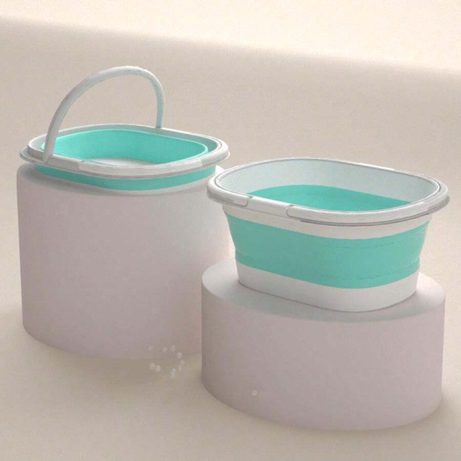 Kids Bathroom Toy Storage Bucket, Multifunctional Foldable Basin