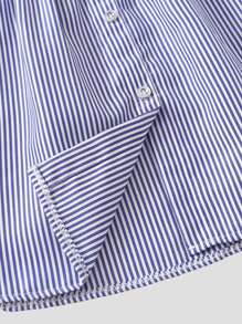 1 件弹性腰部延长器，适用于女式衬衫腰部插入物，可调节多层假衬衫下摆延长裙 - 藍白色 - 查看 4