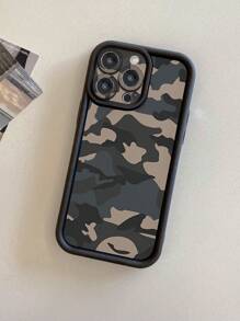 1pc Camouflage Pattern Protective Phone Case With Openings Design Compatible With IPhone Apple 11 Pro Max/12 Pro Max/13 Pro Max/14 Pro Max/15 Pro Max/16 Plus/16 Pro Max, Galaxy A55/A15/S24 Ultra, Redmi, OPPO, Realme, VIVO, Infinix, Honor, MOTO, One Plus