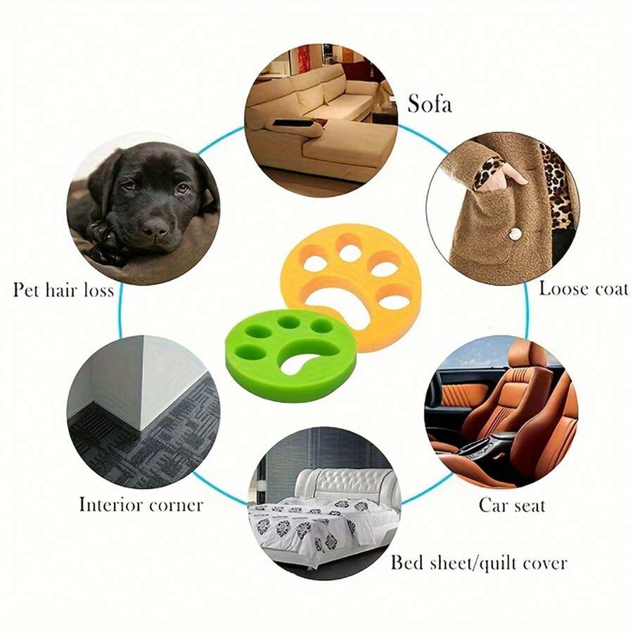 2pcs Pet Hair Remover, Laundry Machine Accessories, Cat & Dog Fur