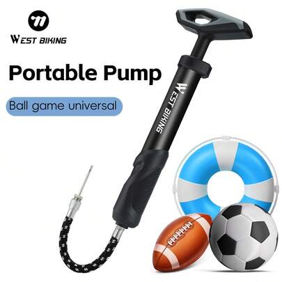  WEST BIKING 篮球打气筒便携式足球排球气球玩具游泳圈球针充气泵