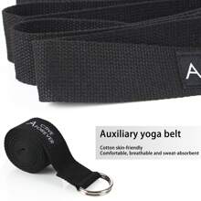 ACTIVE FOREVER 5 In 1 Yoga Block Set - Enhance Balance And Flexibility With Yoga Blocks, Strap, Wheel, And Stretch Ring - Your Complete Solution For Improved Well Being - Black - View 8