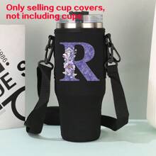 Estojo para copo de 1200 ml e 40 onças, capa para copo, capa para copo de material de mergulho, capa protetora para copo de alça de carro, alça diagonal ajustável, adequada para viagens ao ar livre, condicionamento físico, uso diário.