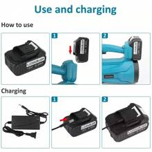 For 18V Makita Battery Cordless Leaf Blower 6 Speed Electric Leaf Blower Home US,Garden Tools