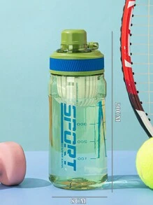 1PC/630ml-Large-Capacity Fitness Water Bottle - Drop-Proof And Leak-Proof Plastic Summer Cup - High Temperature Resistant Water Bottle For Boys - Portable Student Sports Cup - Fitness For Pregnant Women - Leak-Proof And Drop-Proof Plastic Cup - Men's And Women