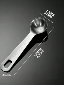 1/6 件套不锈钢量匙套装带标记，厨房烘焙量具