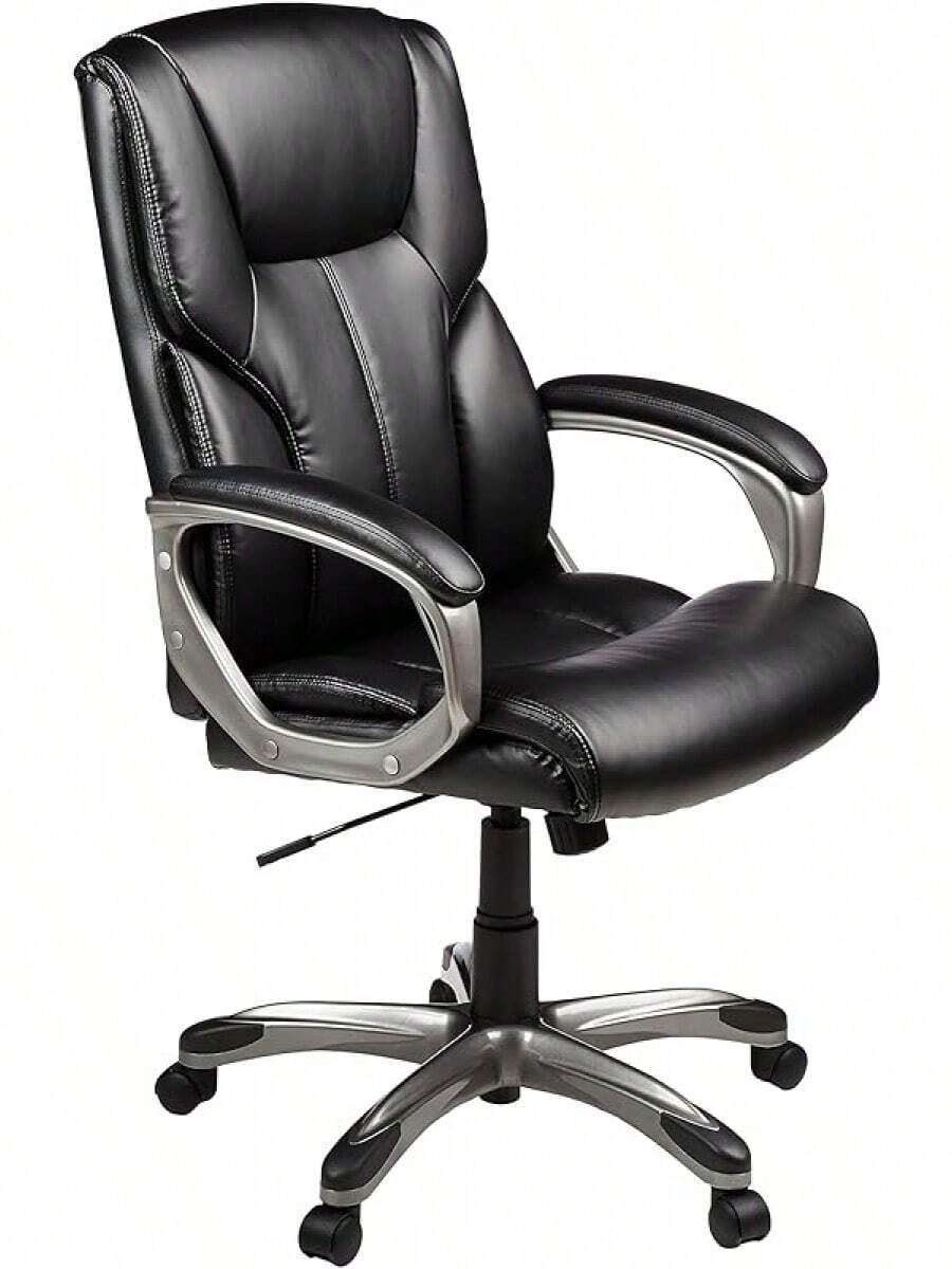 Basics Executive Home Office Desk Chair With Padded Armrests