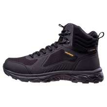 Elbrus Mens Hixon Waterproof Mid Cut Hiking Shoes (Black/Saffron) - Black - View 2