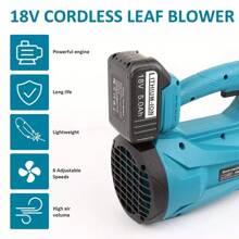 For 18V Makita Battery Cordless Leaf Blower 6 Speed Electric Leaf Blower Home US,Garden Tools