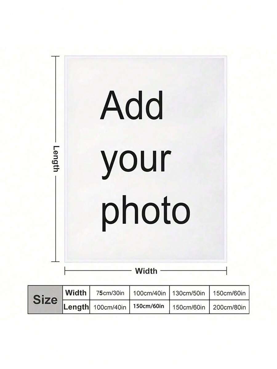 1pc Customized Flannel Blanket, Provides Image & Text Customization
