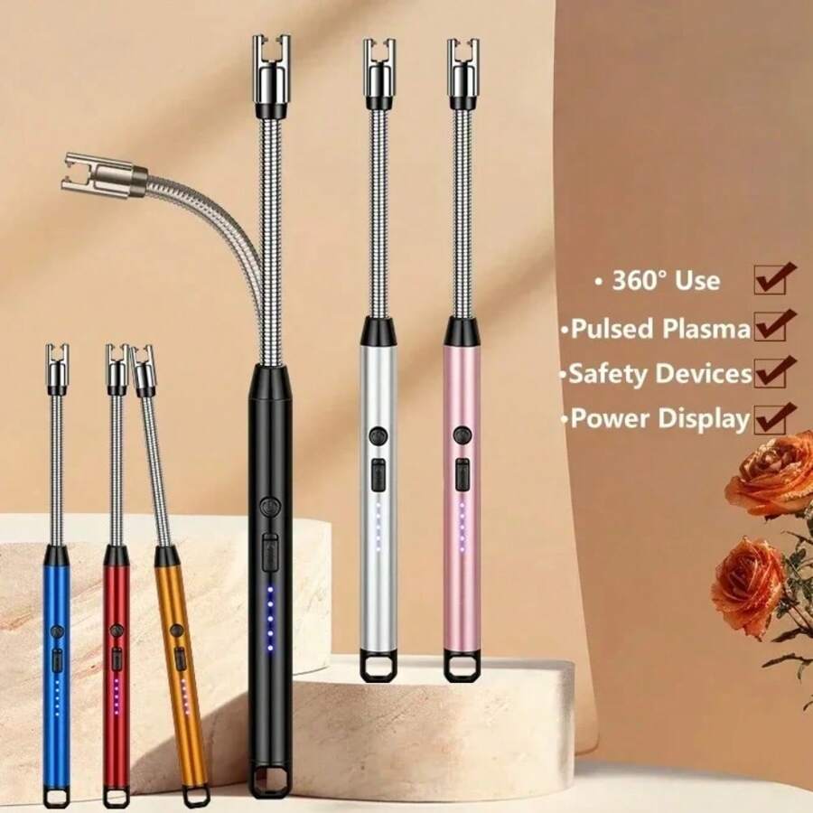 360° Gebruik Lange Slang Elektrische USB Boog Aansteker Thuis Kaars